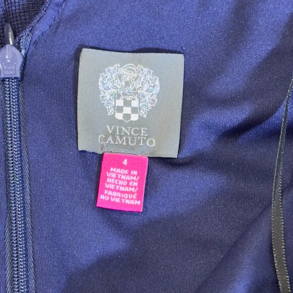 Vince Camuto Pixie Crepe V-Neck Fit-and-Flare Dress Size 4 - Picture 11 of 13